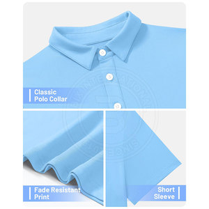 Polos de Golf Juveniles de Spandex y Poliéster, Tela Suave, Ajuste Cómodo, Ideales para Uso Diario - Product Image 3