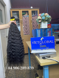 Cabello crudo vietnamita 100g a granel no Remy rizado recto máquina doble trama sin desprendimiento precio al por mayor Venta caliente 2024 - Product Image 2