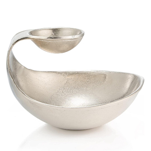 Chip and <b>Dip</b> Serving Bowl <b>Silver</b> Brass Tiered Snack Chip And <b>Dips</b> Serving Bowls - Product Image 1