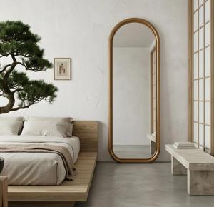 Espejo de Pared Decorativo Art Deco Hecho a Mano, Ecológico, Ligero, de Madera, Espejo de Cuerpo Entero a Precio Económico - Product Image 1