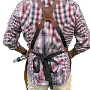 Genuine Leather <b>Apron</b> for Kitchen BBQ Use Durable <b>Chef</b> <b>Apron</b> With Adjustable Straps - Product Image 3