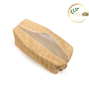 Bolsa Organizadora de Cosméticos de Yute Natural, Bolsa de Almacenamiento de Maquillaje Ecológica para Viajes - Product Image 2