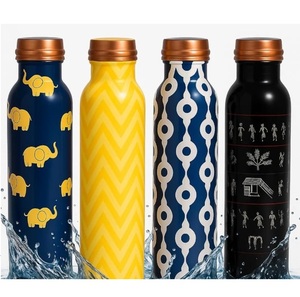 High Standard Quality 100% Pure <b>Copper</b> Water <b>Bottle</b> Enamel Finishing Hot Water Storage Direct <b>Drinking</b> <b>Bottle</b> - Product Image 6