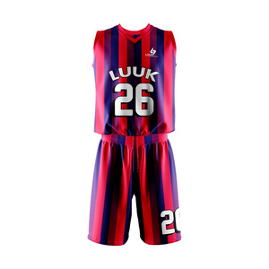 Conjunto de Pantalones Cortos y Camiseta de Baloncesto a Rayas Personalizados, Cuello en V sin Mangas, Secado Rápido, Logotipo del Equipo Personalizado Impreso, Diseño Sublimado, Uniformes - Product Image 5