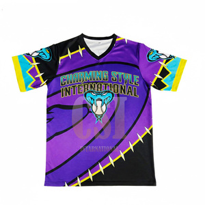 เสื้อกีฬาโพลีเอสเตอร์ 100% แบบสั่งทำพิเศษ ผลิตจากผ้าโพลีเอสเตอร์ 100% สำหรับผู้ชาย ด้วยเทคนิคการพิมพ์แบบซับลิเมชั่น - Product Image 1