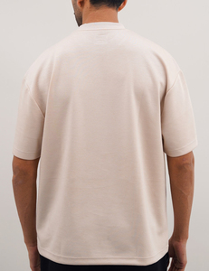 T-shirt surdimensionné 2026 en coton délavé à l'acide, coupe épaule tombante, style streetwear, avec logo imprimé en relief pour homme - Product Image 3