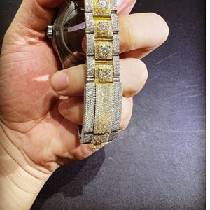 Montre de luxe entièrement sertie de diamants VVS de qualité supérieure, fabriquée en laboratoire, nouvelle collection - Product Image 6