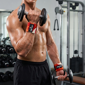 Gym Training Heavy Duty Elastic Wrist Support Thumb Loop & Adjustable Velcro Closure Custom Design Fitness Apparel Wrist <b>Straps</b> - Product Image 4
