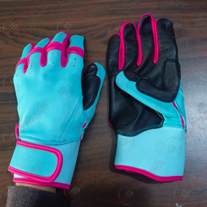 Guantes de Bateo de Béisbol de Cuero Verde Azulado, Guantes de Bateo de Softbol Antideslizantes de Color Rosa, Personalizados, al por Mayor, Ecológicos y Ligeros - Product Image 6