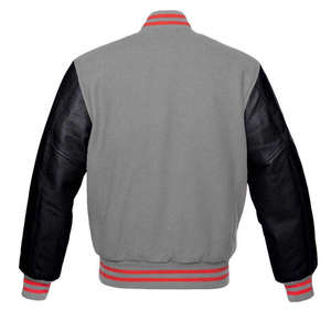 Veste universitaire pour hommes grande taille en gros avec logo brodé personnalisé, veste décontractée en laine style Letterman - Product Image 2