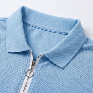 Camisetas Polo Deportivas para Hombre, 100% Algodón, Secado Rápido, Cierre de Cremallera de un Cuarto, Manga Corta, para Gimnasio, Entrenamiento, Running, Estampadas, Primavera - Product Image 4