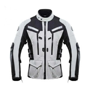 Unisex Full Sleeve Black Mesh Cordura <b>Motorcycle</b> <b>Jacket</b> Red Zipper Pockets Anti-UV Quick Dry Features <b>Summer</b> Breathable Wear - Product Image 4