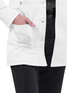 Bata Médica Muy Cómoda para Personal de Hospital y Clínica, Transpirable, Duradera, Ligera, Tejido Jersey de Spandex/Poliéster - Product Image 4