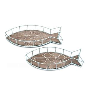 Bandeja Creativa con Diseño de Pez, Bandeja de Metal Resistente con Diseño Art Deco para Uso Diario, Multiusos, para Catering, Hoteles y Banquetes - Product Image 1