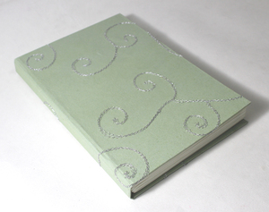 Best Selling Handmade Recycled Cotton Paper With Script Silver Embroidery Cover Ldeal For Weddings & Valentine <b>Day</b> Notebook - Product Image 2