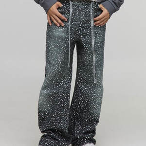 Conjunto deportivo de dos piezas con pedrería para hombre, hecho de algodón/poliéster, de alta calidad y gran éxito de ventas. - Product Image 3