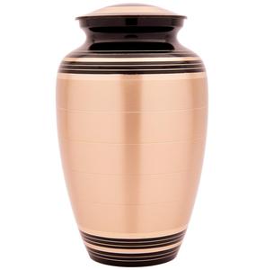Belle urne funéraire en métal pour cendres humaines, style américain/européen, avec doublure en laiton noir doré, pour adultes. - Product Image 2