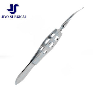 Pince à nucléus Dodick Premium de 4 1/4 pouces pour chirurgie de la cataracte avec mâchoires à lame dentelée et poignée à action croisée plate - Product Image 2