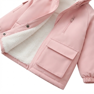 Ensemble de veste deux pièces brodée pour enfants, fermeture éclair intégrale, capuche, doublure en polaire écologique, vêtements de sport d'automne, tenue décontractée confortable pour garçons - Product Image 6