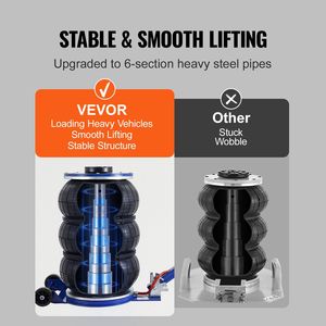 Martinetto Pneumatico a Tre Sacche da 5 Tonnellate/11000 Libbre, Sollevamento Rapido 3-5s, Altezza 18,5 Pollici/470 mm, con Sei Tubi in Acciaio - Product Image 4