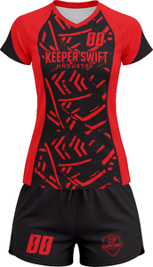 Tenue de volley-ball SpikeStorm Pro AeroSpike Elite, kit de volley-ball ThunderHit Premium, 100 % polyester, impression par sublimation intégrale - Product Image 2