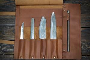 Sac de Chef en Cuir Véritable Robuste Anti-Odeur, Étui Portable pour Couteaux et Ustensiles de Cuisine pour Étudiants en Culinaria LSKR-0088 - Product Image 5