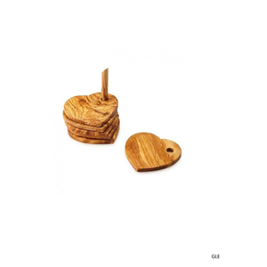 Luxury High-quality Heart Shaped Natural Wood Coasters Mats for Drinks Featuring Rustic and Handcrafted Artisanal Craftsmanship - Product Image 6