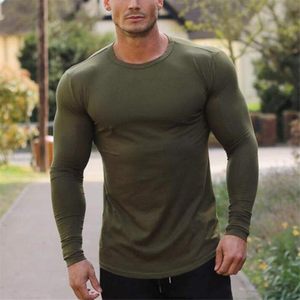 Vêtements de sport pour hommes, coupe ajustée, manches longues, en tissu biologique vintage, sérigraphié, tricoté, compressé, pour la musculation et la gym - Product Image 1