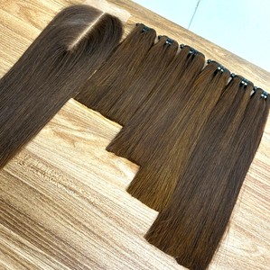 ผมต่อจากผมมนุษย์แท้เวียดนามแบบปรับแต่งได้ชุดลูกไม้ด้านหน้าคุณภาพสูง8-26นิ้ว - Product Image 3