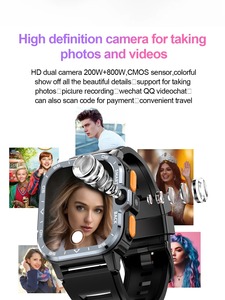 Đồng hồ thông minh PGD thời trang unisex nam nữ, camera kép 4G <span class=keywords><strong>SIM</strong></span>, Android, GPS, WIFI, mới 2024 QC A9 S8 Ultra S9 - Product Image 4