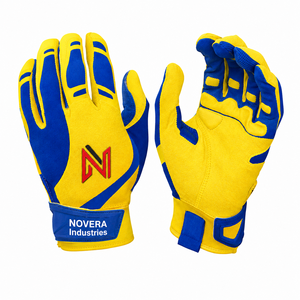 Factory Price High Quality Leather <b>Baseball</b> Batting <b>Gloves</b>-Customizable Colors & Sizes Breathable - Product Image 3
