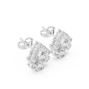 Women Stud <b>Earrings</b> Luxury VVS Moissanite Lab Grown Diamond 925 Sterling <b>Silver</b> Stock <b>Earrings</b> - Product Image 5