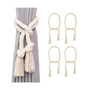 Cotton Rope Curtain Ticback Handmade Rope Curtain <b>Tiebacks</b> Holder Customized Designer Rope Curtain <b>Tieback</b> - Product Image 5