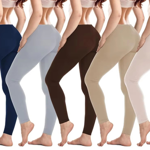 Leggings de punto de algodón y elastano de cintura media para mujer, estilo dulce, transpirables, de secado rápido, ecológicos, ajustados, para yoga, gimnasio y uso diario. - Product Image 2