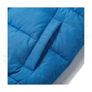 Hooded Quilted Waterproof <b>Bubble</b> Jacket Black Full Sleeve Winter Windproof Cotton Shell Knitted Fabric Polyester Filling Stand - Product Image 5