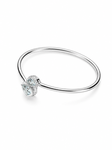 Brazalete de Aguamarina y Diamantes en Plata de Ley 92.5 KLSB-20686 - Product Image 3
