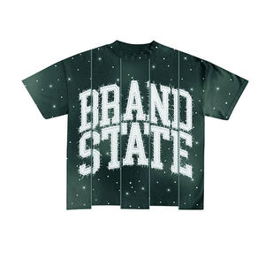 Camiseta Oversize Personalizada de Fieltro con Estampado Gráfico Unisex, Estilo Urbano, Algodón Pesado, Para Venta al Por Mayor - Product Image 4