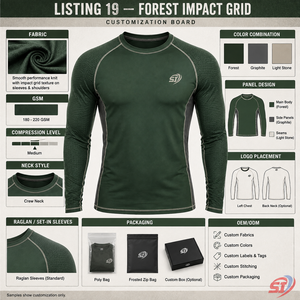 Camiseta Deportiva de Compresión Personalizada para Hombre, Transpirable, para Equipos - Product Image 5