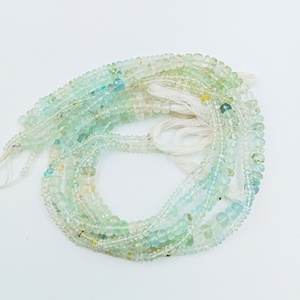 Perles rondes facettes en aquamarine, cristaux de pierres précieuses naturelles, perles en vrac pour la création de bijoux DIY - Product Image 4