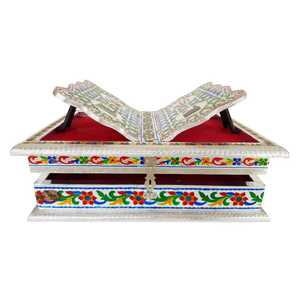 Soporte de Madera Artesanal para Libros Sagrados, Plegable, de Madera de Sheesham, para Corán, Portátil, Tallado, para Biblia, Atril Religioso, Soporte para Oración - Product Image 5