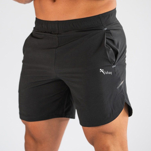 Pantalones Cortos Deportivos de Secado Rápido para Hombre Ishaq, Color Sólido, Cintura Elástica, Largo Medio, con Bolsillos, Tejido de Poliéster - Product Image 5