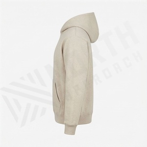 Sudadera con Capucha Oversize Lisa Teñida con Bordado, de Algodón, con Logotipo Personalizado por Impresión Puff, Venta al por Mayor, Color Personalizado - Product Image 3