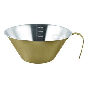 Bol conique en acier inoxydable, design classique avec bol décoratif élégant avec revêtement PVD doré - Product Image 1