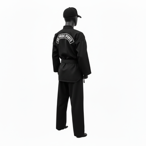 ชุดยูนิฟอร์มศิลปะการต่อสู้คุณภาพดีที่สุด ผลิตตามสั่ง ชุดคาราเต้ ผ้าฝ้ายแท้ สีดำ ผ้าฝ้าย 100% ชุดเทควันโด - Product Image 4