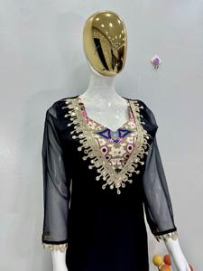 Traje Palazzo de Diseño Moderno Listo para Comprar, con Blusa y Bordado de Lentejuelas, Ideal para Bodas, Precio al por Mayor - Product Image 3