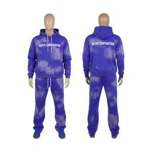 Conjunto de Sudadera con Capucha y Pantalones Jogger Acampanados para Hombre, Diseño Personalizado, Ecológico, Estilo Oversize con Lavado Ácido y Detalles Delanteros - Product Image 5