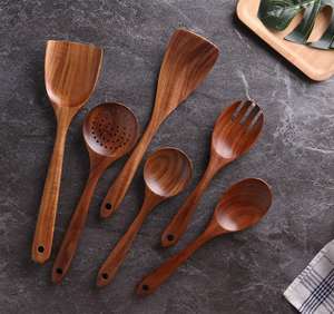 Ensemble de cuillères et spatules en bois de luxe moderne TIMELESS CRAFT pour la cuisine, outils de cuisine durables pour un usage domestique - Product Image 5