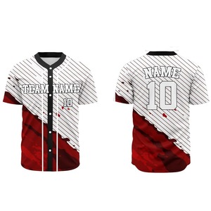 Maillot de baseball unisexe en sublimation, tissu doux, respirant, confortable, personnalisé, séchage rapide, nom d'équipe personnalisé, vêtements de sport - Product Image 1