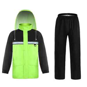 Traje Impermeable Universal para Adultos, Chaqueta con Capucha y Pantalones, Conjunto Rojo y Negro, Ropa Casual para Senderismo y Camping al Aire Libre - Product Image 3