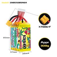 Batterie FPV haute performance GAONENG GNB 140C 1350MAH 29.6V 8S XT60 pour avion RC à aile fixe et drone FPV